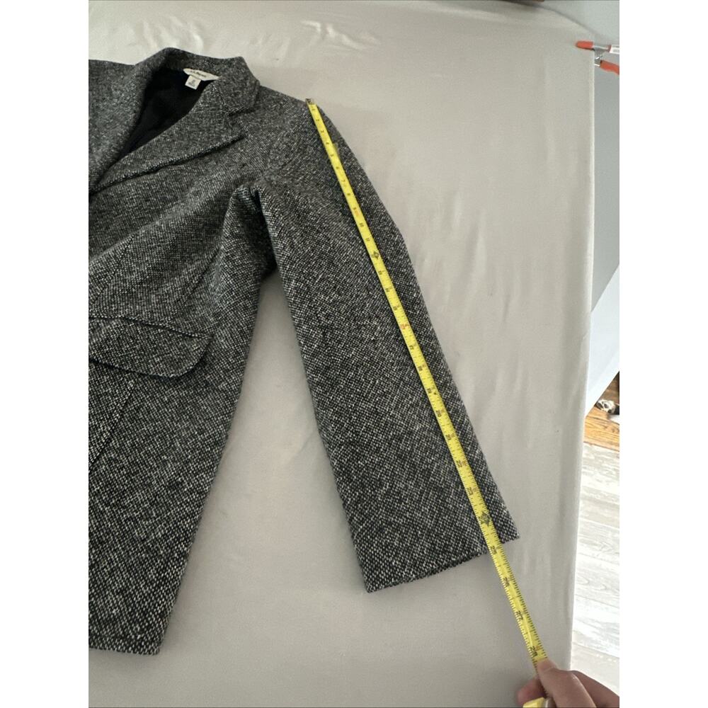 Vintage L.L .Bean Wool Cashmere Gray Tweed Jacket Coat Size 18R - Picture 8 of 11